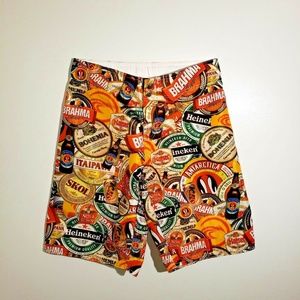 Crazy Beer Brand Swim Shorts - Rare Find! Size 38